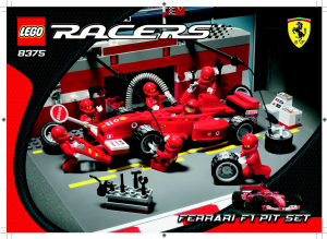 Manual Lego set 8375 Racers Ferrari F1 pit set