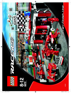 Manual Lego set 8672 Racers Ferrari finish line