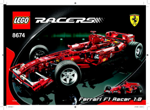 Bruksanvisning Lego set 8674 Racers Ferrari F1 1-8