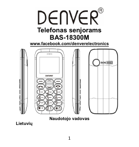 Vadovas Denver BAS-18300M Mobilusis telefonas