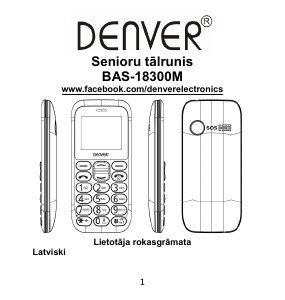 Rokasgrāmata Denver BAS-18300M Mobilais tālrunis