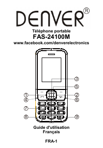 Mode d’emploi Denver FAS-24100M Téléphone portable