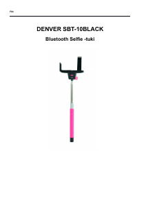 Käyttöohje Denver SBT-10 Selfie-keppi