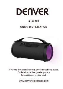 Mode d’emploi Denver BTG-408 Haut-parleur