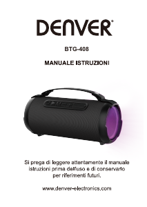 Manuale Denver BTG-408 Altoparlante