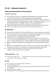 Bedienungsanleitung Denver BTL-50 Lautsprecher