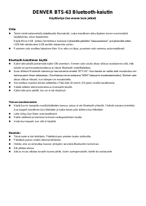 Käyttöohje Denver BTS-63C Kaiutin