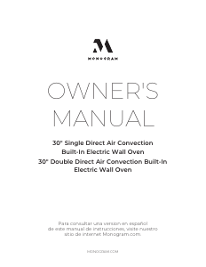 Manual Monogram ZET2SH2SS Oven