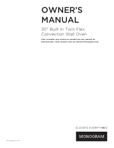 Manual Monogram ZET1DJ1SS Oven