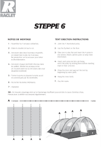 Mode d’emploi Raclet Steppe 6 Tente