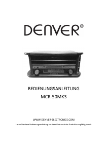 Bedienungsanleitung Denver MCR-50MK3 Plattenspieler