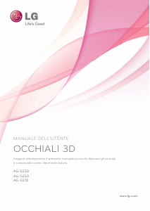 Manuale LG AG-S230 Occhiali 3D