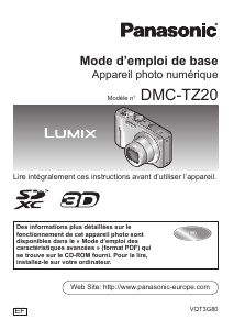 Mode Demploi Panasonic Dmc Tz Lumix Appareil Photo Num Rique