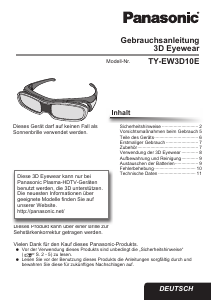 Bedienungsanleitung Panasonic TY-EW3D10E 3D-Brille