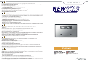 Manuale NewStar LED-W040 Supporto da parete