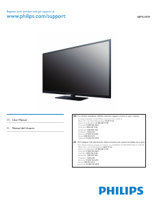 Manual de uso Philips 58PFL4909 Televisor de LED