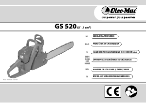 Manual Oleo-Mac GS 520 Ferăstrăul cu lanţ