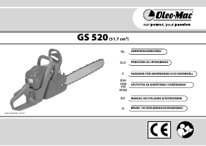 Bruksanvisning Oleo-Mac GS 520 Kedjesåg