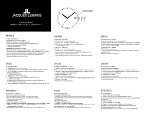 Instrukcja Jacques Lemans 1-17120 Zegarek