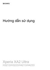 Hướng dẫn sử dụng Sony Xperia XA2 Ultra Điện thoại di động