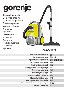 Manual Gorenje VCEA21FYS Vacuum Cleaner
