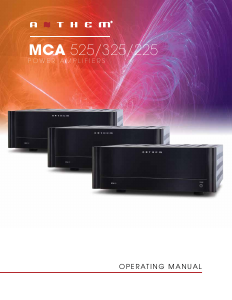 Manual Anthem MCA 325 Amplifier