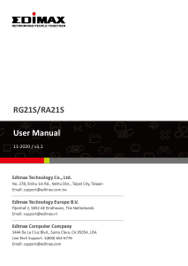 Manual Edimax RG21S Router
