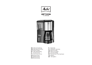 Bedienungsanleitung Melitta Optima Timer Kaffeemaschine