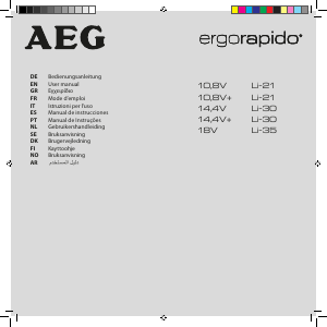 Bruksanvisning AEG AG3105 ErgoRapido Støvsuger