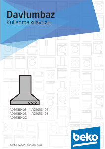 Kullanım kılavuzu BEKO ADE63640B Davlumbaz