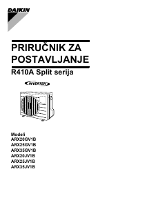 Priručnik Daikin ARX20GV1B Klimatizacijski uređaj