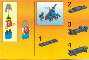 Manual de uso Lego set 1843 Royal Knights Catapulta
