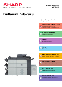 Kullanım kılavuzu Sharp MX-7580N Çok işlevli yazıcı