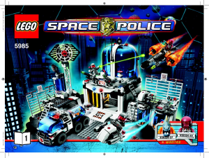 Bruksanvisning Lego set 5985 Space Police Rymdpolisens högkvarter