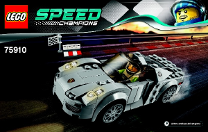 Rokasgrāmata Lego set 75910 Speed Champions Porsche 918 Spyder