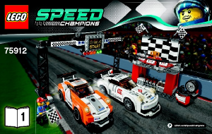 Manual Lego set 75912 Speed Champions Porsche 911 GT finish line