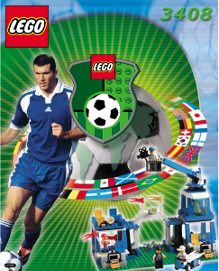 Bruksanvisning Lego set 3408 Sports Huvudentrén och personal
