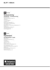 Käyttöohje Hotpoint-Ariston ELTF 11M121 CL EU Astianpesukone