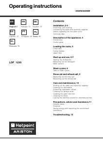 Manual de uso Hotpoint-Ariston LDF 1235 X EU/HA Lavavajillas