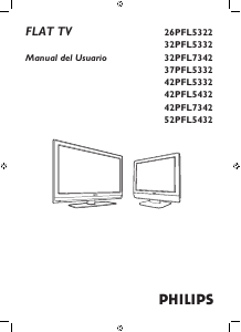 Manual de uso Philips 52PFL5432 Televisor de LED