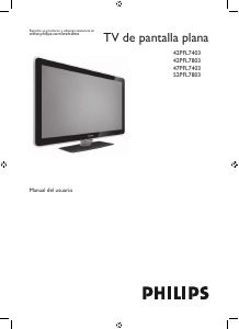 Manual de uso Philips 52PFL7803 Televisor de LED