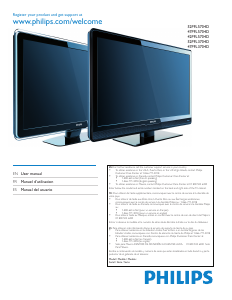 Manual de uso Philips 52PFL3704D Televisor de LED