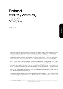 Mode d’emploi Roland FR-7b Accordéon