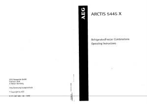 Handleiding AEG A5445XM Koel-vries combinatie