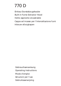 Mode d’emploi AEG 770D-W Hotte aspirante