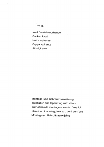 Manuale AEG 781D-B Cappa da cucina