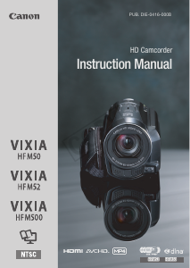 Manual Canon VIXIA HF M500 Camcorder