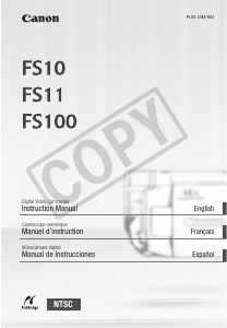 Handleiding Canon FS100 Camcorder