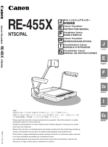 説明書 キャノン RE-455X ドキュメントカメラ