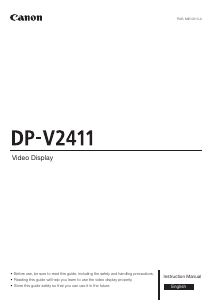 Handleiding Canon DP-V2411 LED monitor